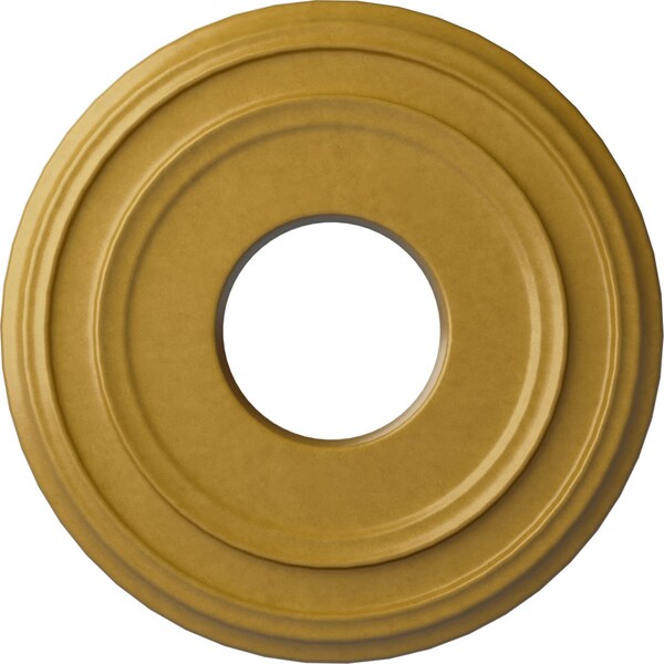 Ekena Millwork Classic Ceiling Medallion (Fits Canopies up to 7 1/4"), 12 3/8"OD x 4"ID x 1 1/8"P, Iridescent Gold CM12CLIGS - main
